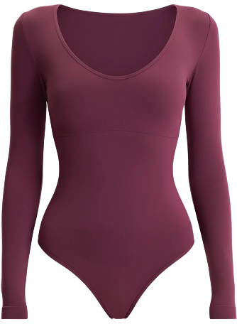 Боди-лонгслив с глубоким вырезом