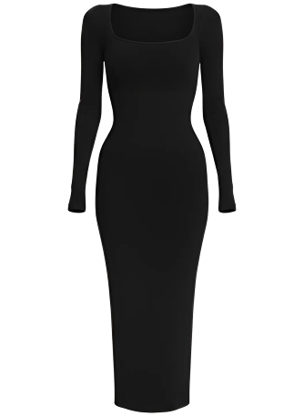 Платье с квадратным вырезом