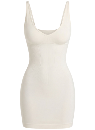 Платье-мини с глубоким вырезом