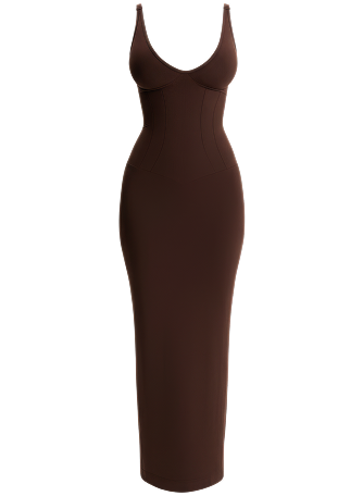 Платье-макси с глубоким вырезом