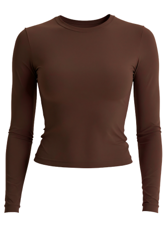 Лонгслив с закрытым вырезом