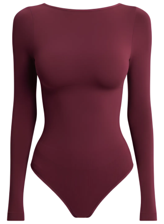 Боди-лонгслив с вырезом лодочка