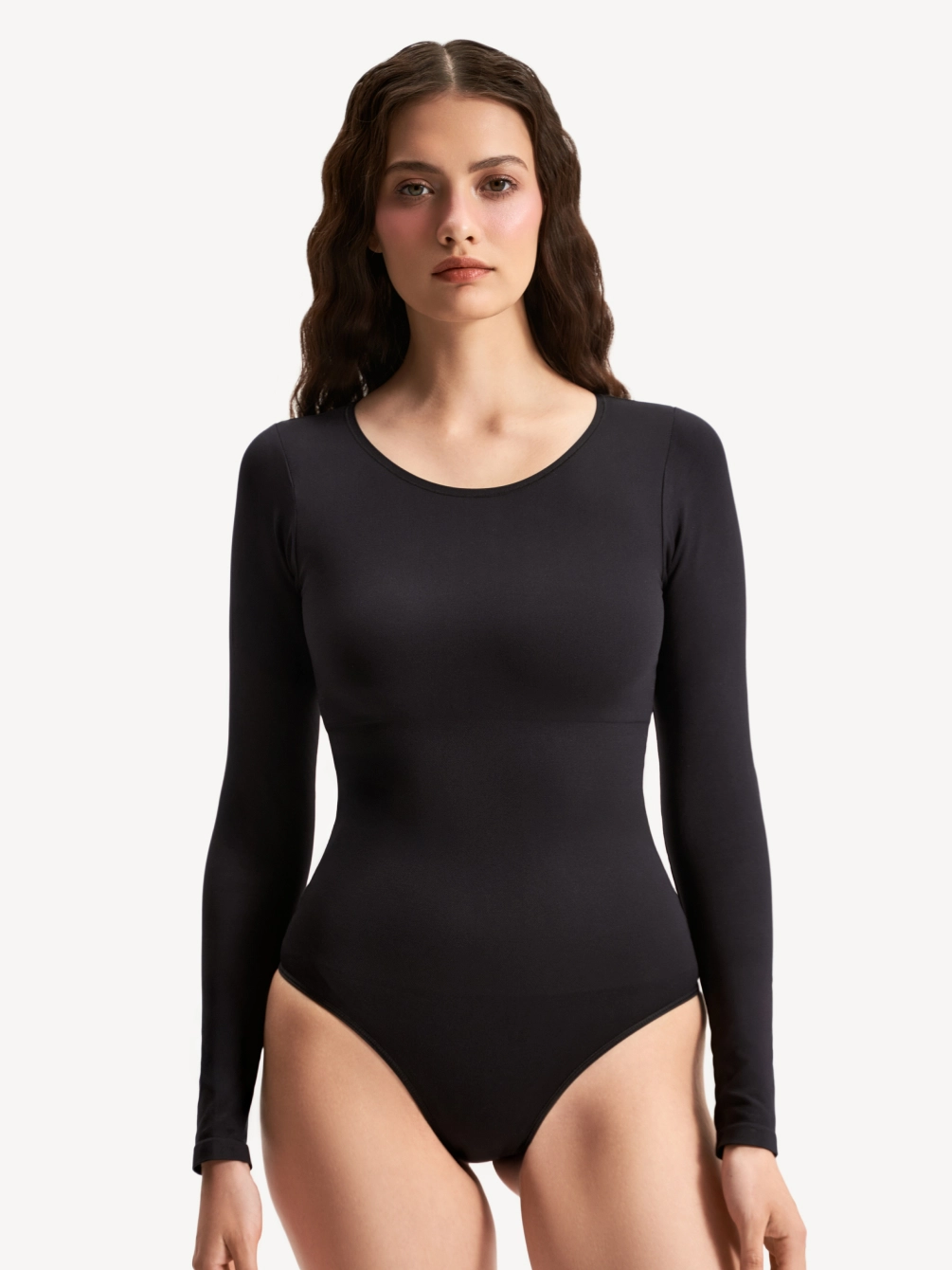 Боди-лонгслив с круглым вырезом