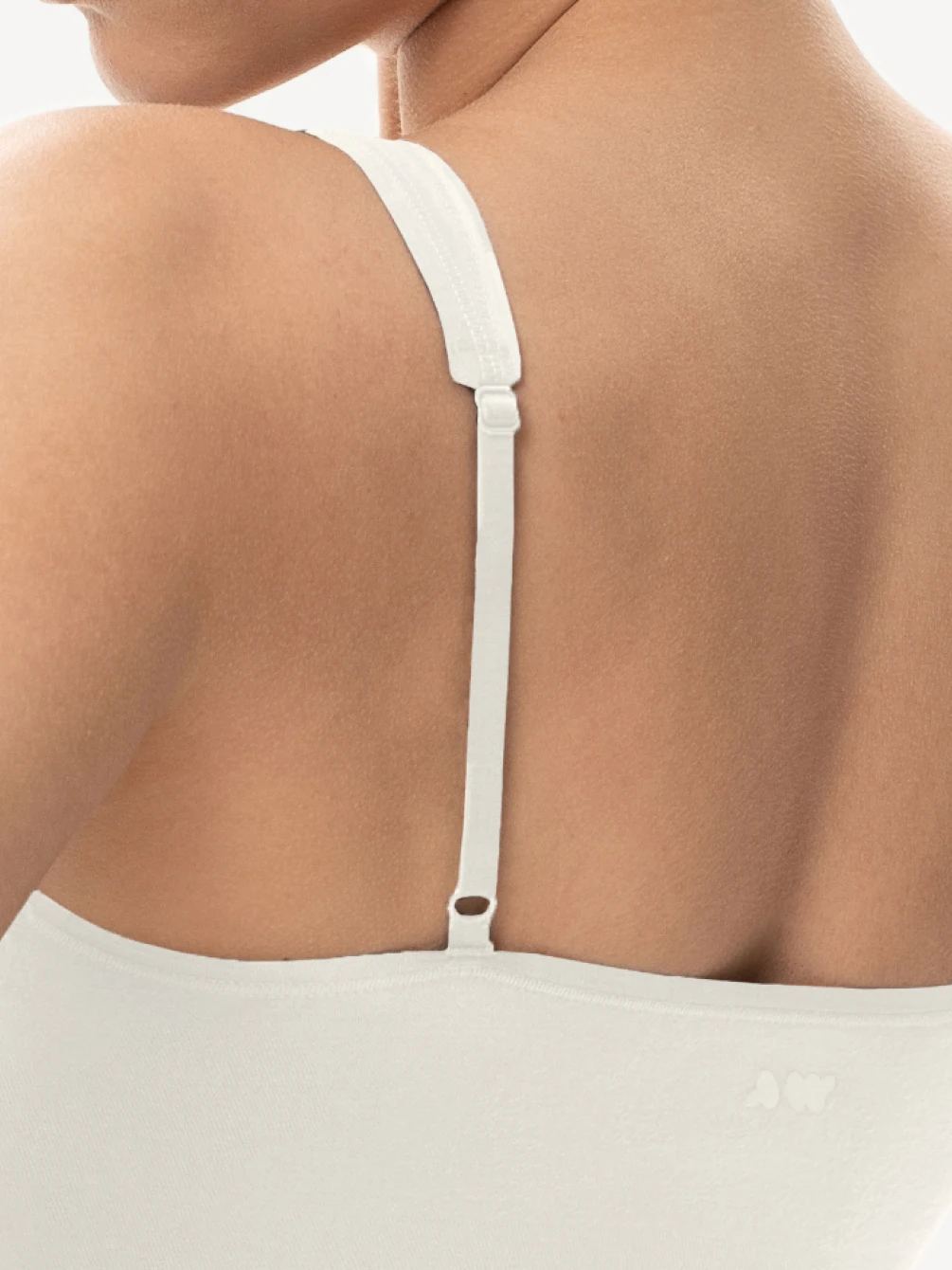 Майка на тонких бретелях Viscose Shape молочная - фото 4