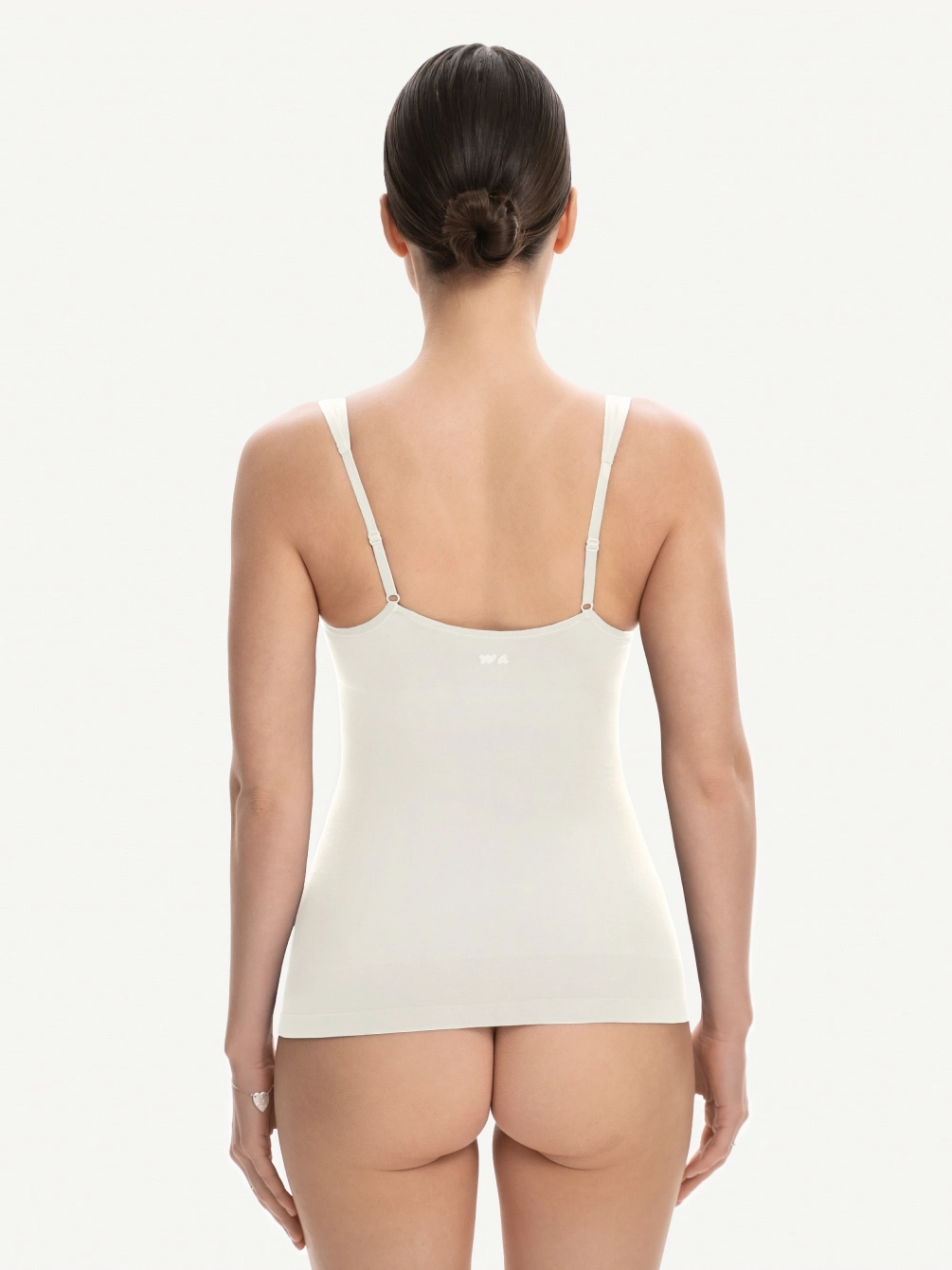 Майка на тонких бретелях Viscose Shape молочная - фото 2