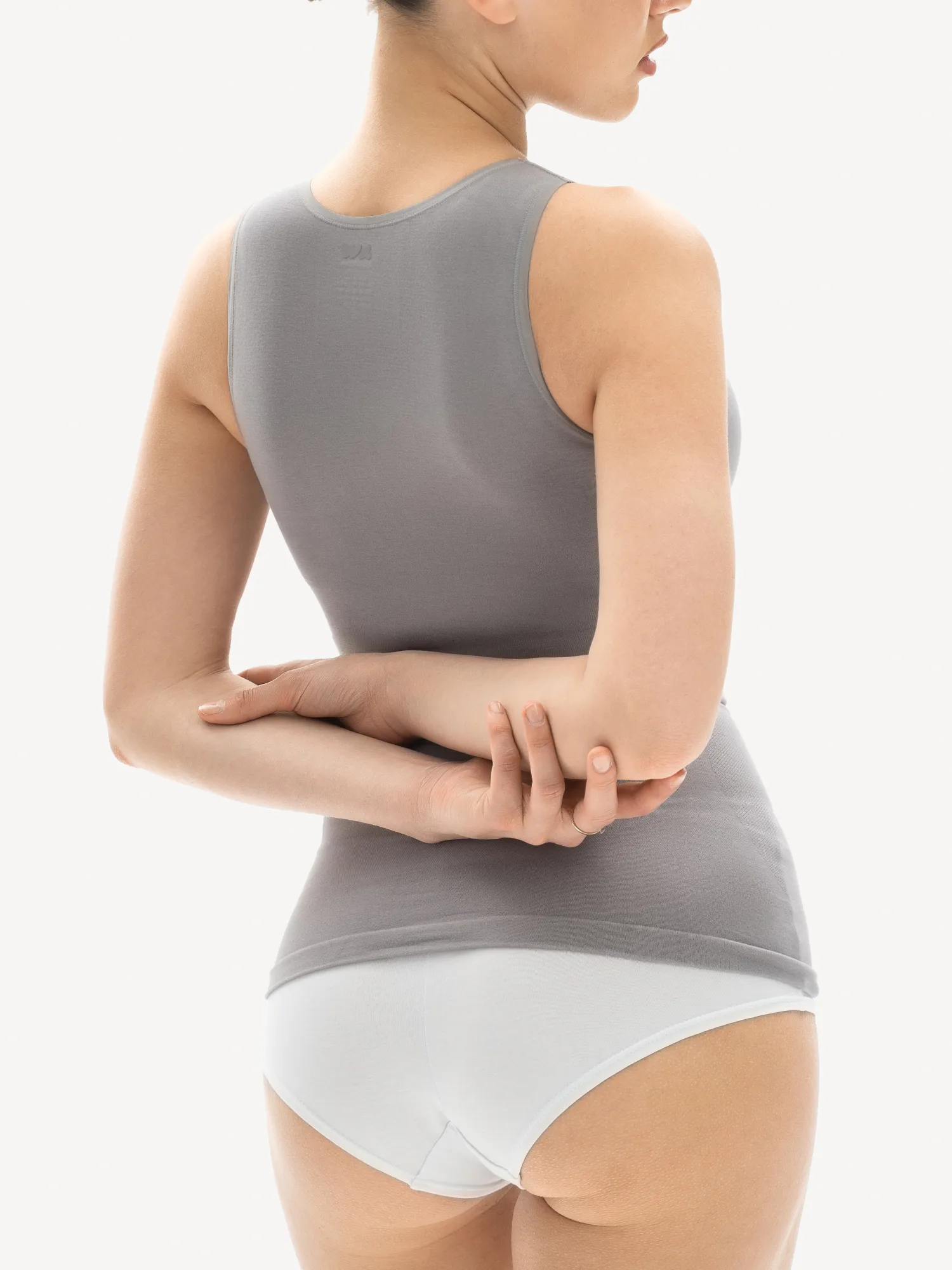 Майка c высоким вырезом Viscose Shape серый - фото 6