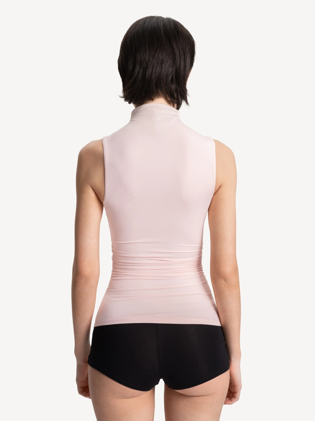 Топ с воротником-стойкой