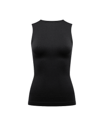 Майка с высоким круглым вырезом